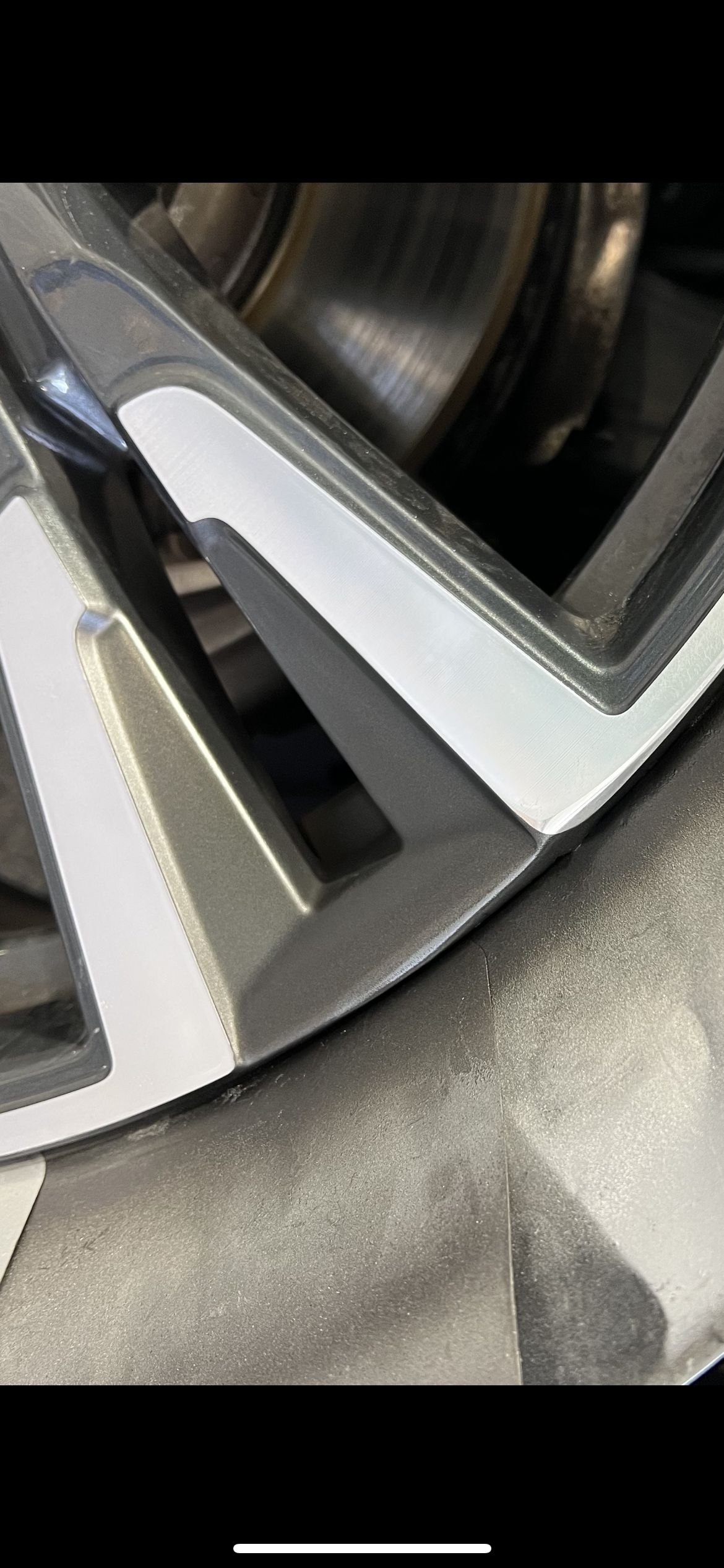 curbed wheel repair (polished)